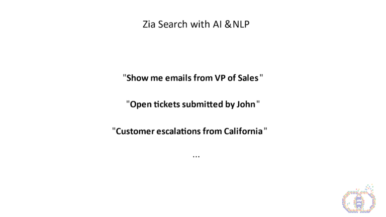 Zia search with ai and nlp
